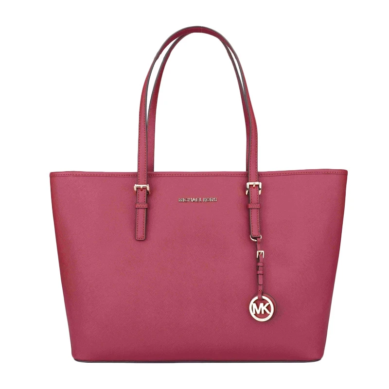 商品[国内直发] Michael Kors|Michael Kors 迈克高仕 JET SET TRAVEL系列红色牛皮手提单肩包 30T5GTVT2L-MULBERRY,价格¥1565,第1张图片