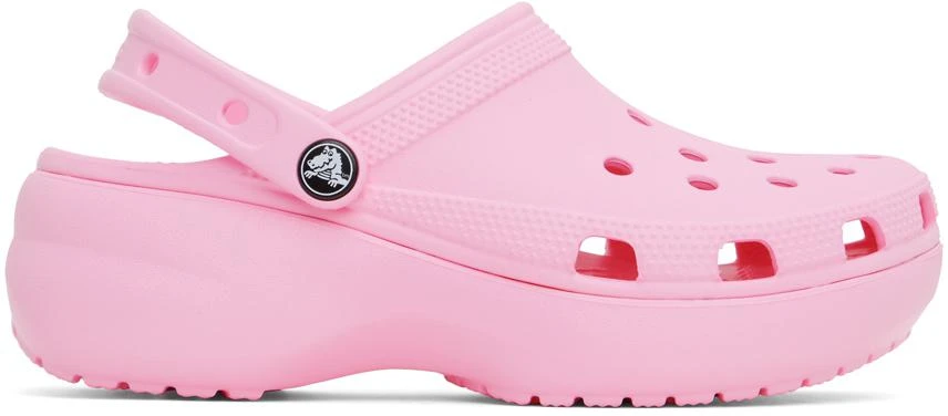 商品Crocs|Pink Classic Platform Clogs,价格¥467,第1张图片