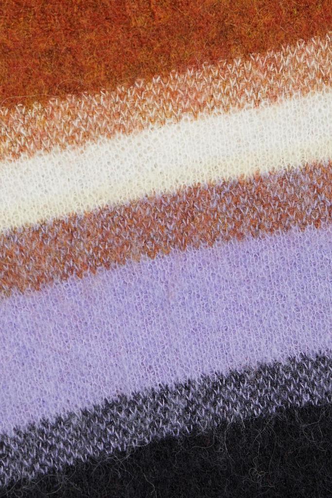 Striped brushed knitted sweater商品第4张图片规格展示