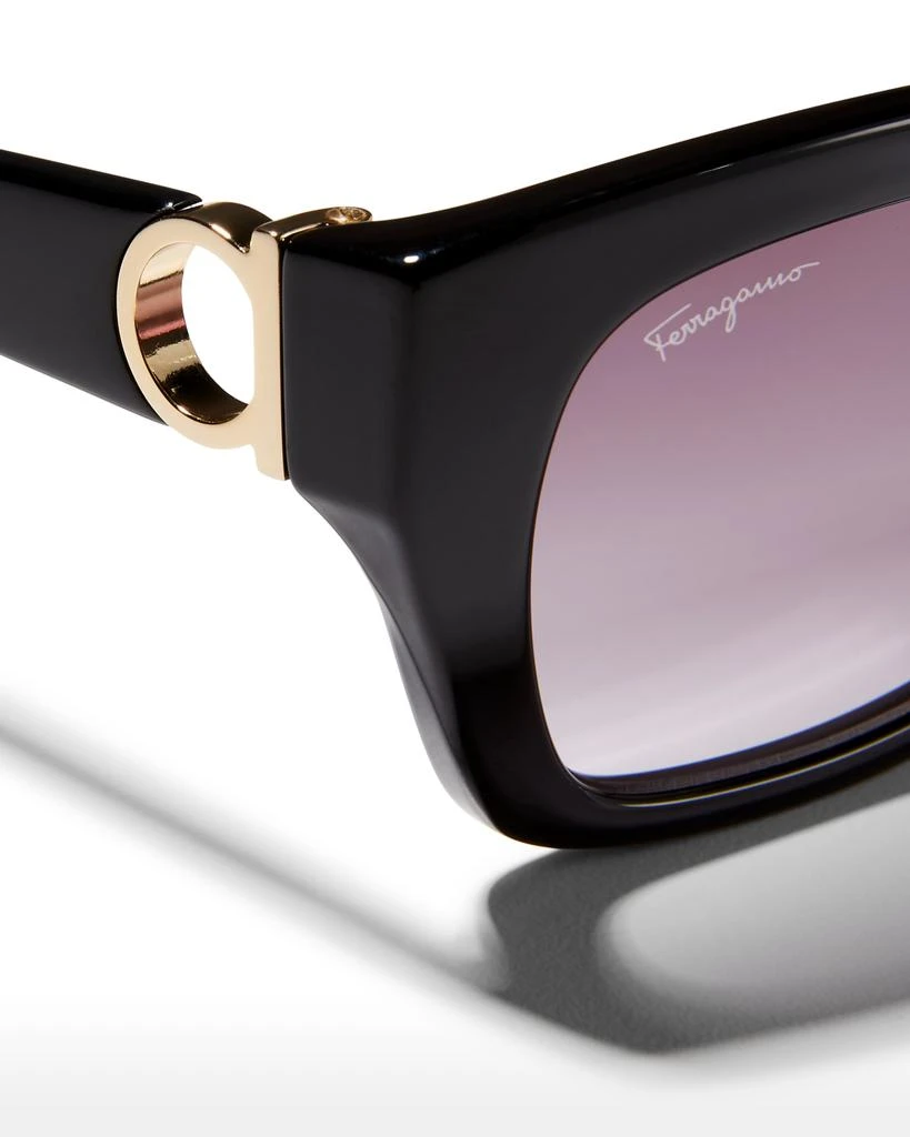 商品Salvatore Ferragamo|Rectangular Bio-Injected Plastic Sunglasses,价格¥2126,第4张图片详细描述