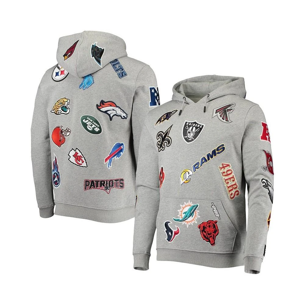 商品Pro Standard|Men's Heathered Gray Nfl Pro League Pullover Hoodie,价格¥1497,第1张图片