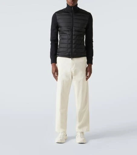 商品Moncler|Maglia羽绒拼接羊毛混纺夹克,价格¥9301,第2张图片详细描述
