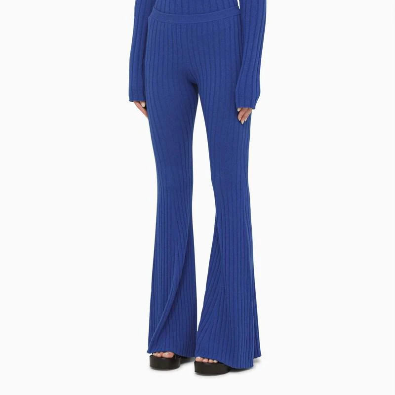 商品Versace|Blue bell-bottom trousers,价格¥2251,第3张图片详细描述