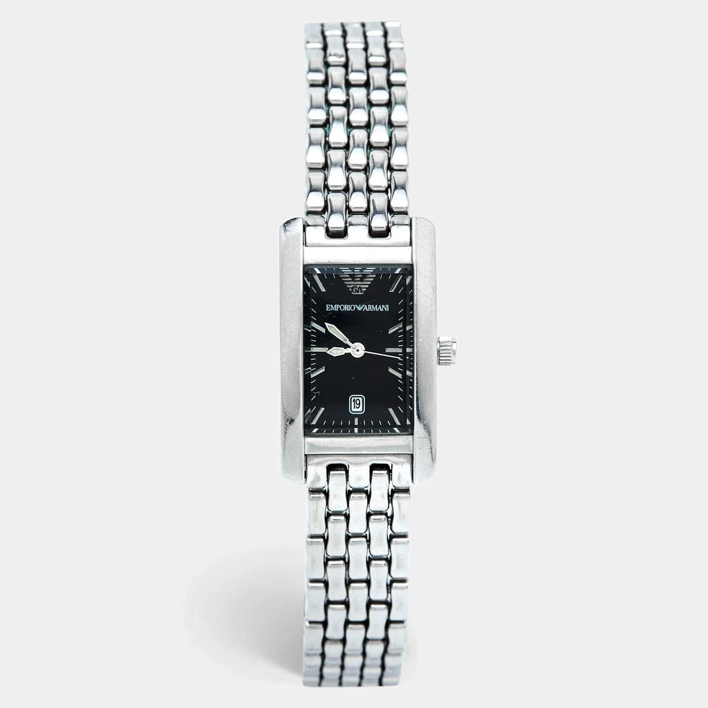 商品[二手商品] Emporio Armani|Emporio Armani Black Stainless Steel AR-0116 Women's Wristwatch 21 mm,价格¥904,第1张图片