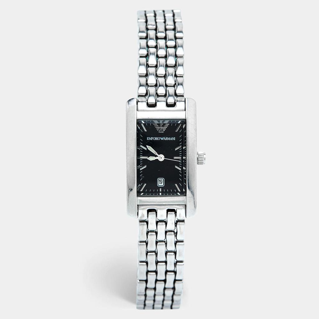 商品[二手商品] Emporio Armani|Emporio Armani Black Stainless Steel AR-0116 Women's Wristwatch 21 mm,价格¥961,第1张图片