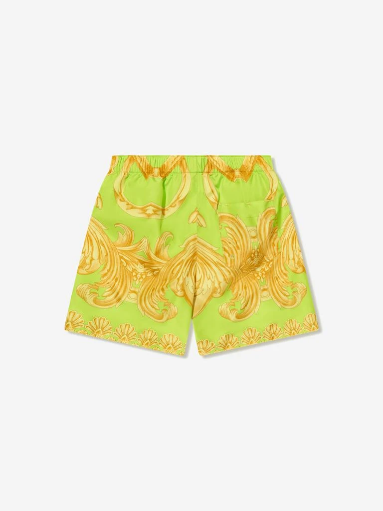 商品Versace|Versace Boys Barocco Swim Shorts in Lime,价格¥1099,第2张图片详细描述
