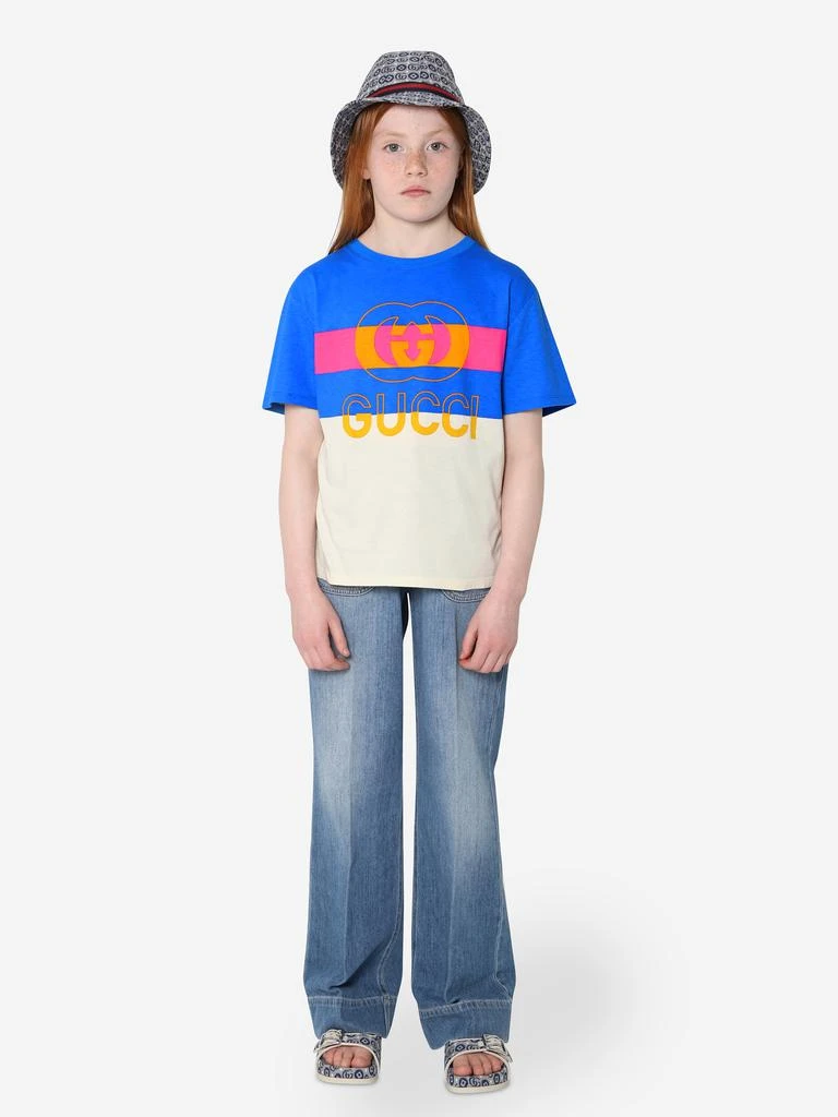 Kids Logo Print T-Shirt in Blue 商品