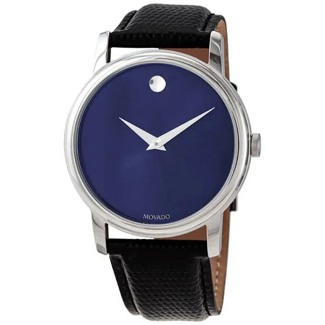 商品Movado|Movado Museum Blue Dial Men's Watch 2100009,价格¥3019,第1张图片