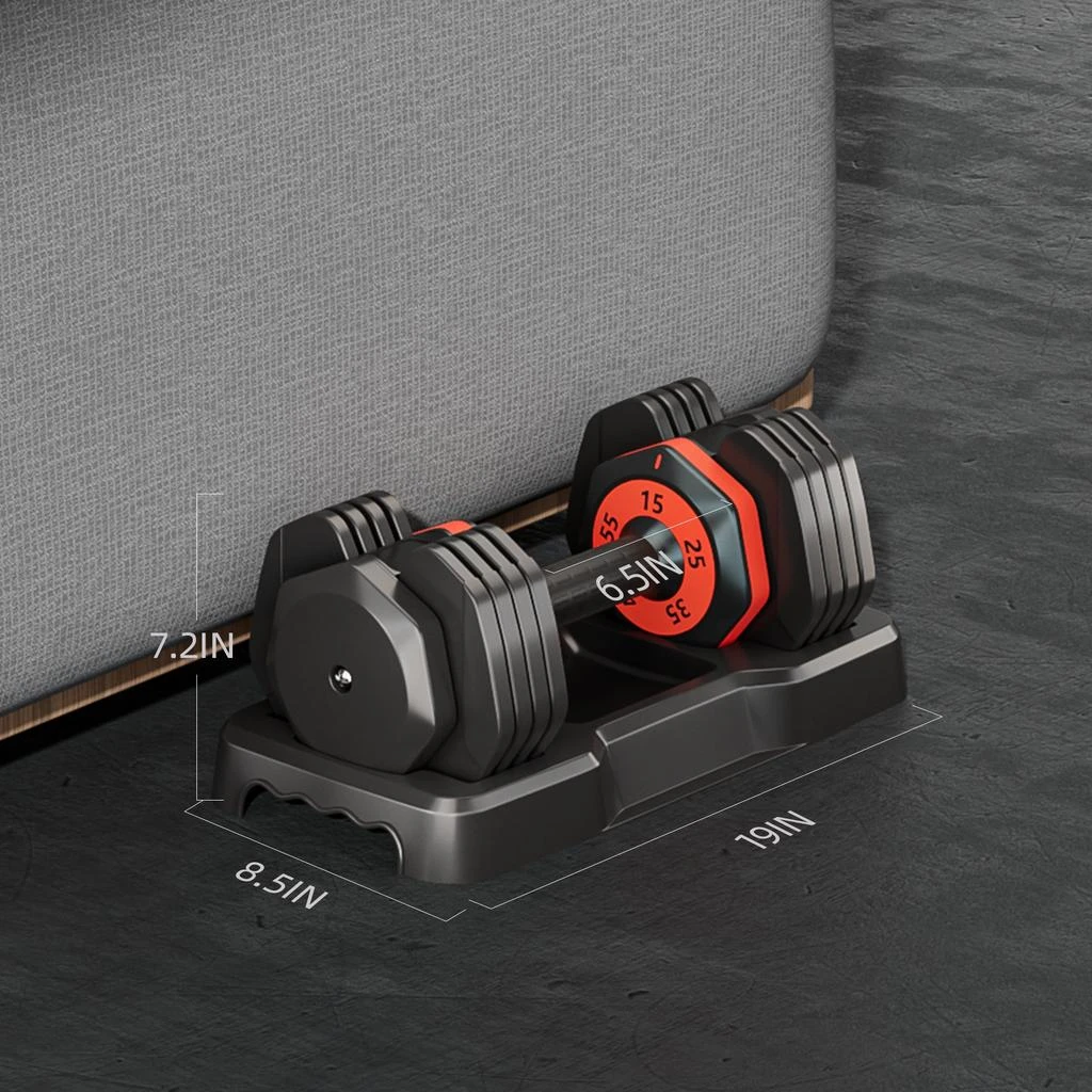 商品Streamdale Furniture|Streamdale 5-in-1 Adjustable Dumbbells Ultimate Space-Saving Home Gym,价格¥2733,第2张图片详细描述