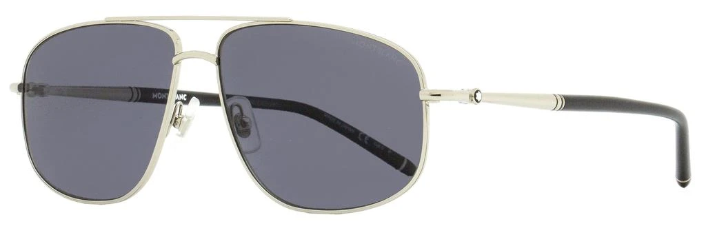 商品MontBlanc|Montblanc Men's Pilot Sunglasses Silver 60mm,价格¥1723,第1张图片