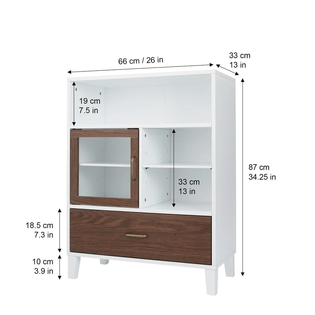 商品Teamson|Home Tyler Modern Wooden Floor Storage Cabinet,价格¥1528,第4张图片详细描述