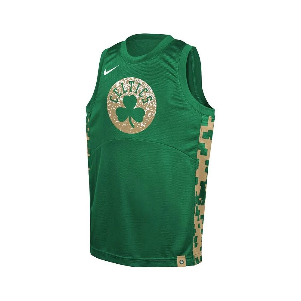 商品NIKE|Big Boys Kelly Green Boston Celtics Courtside Starting Five Team Jersey,价格¥228,第3张图片详细描述