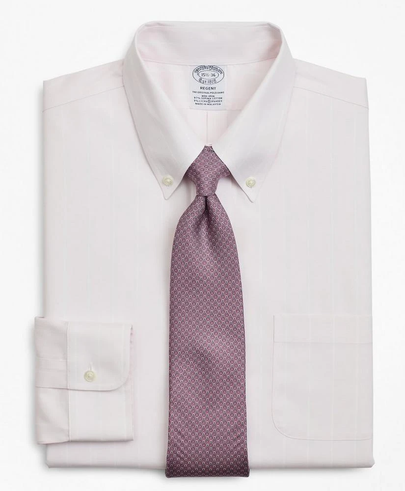 商品Brooks Brothers|Stretch Regent Regular-Fit Dress Shirt, Non-Iron Pinstripe,价格¥314,第1张图片