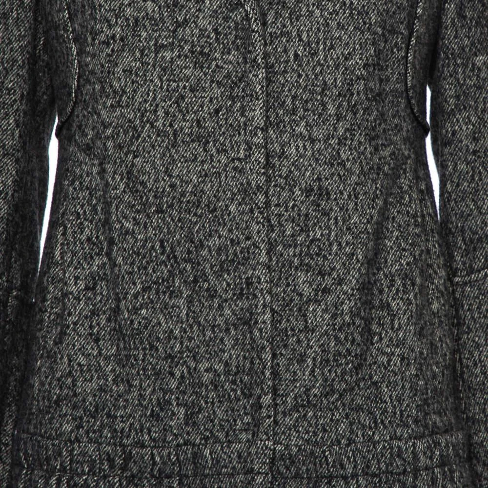 商品[二手商品] Prada|Prada Black Wool & Cashmere Mid Length Coat M,价格¥990,第4张图片详细描述