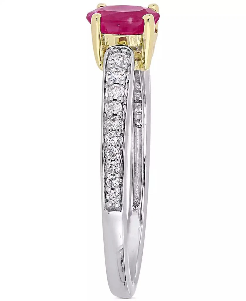 商品Macy's|Ruby (5/8 ct. t.w.) & Diamond (1/6 ct. t.w.) Ring in 10k Gold & White Gold,价格¥4450,第4张图片详细描述