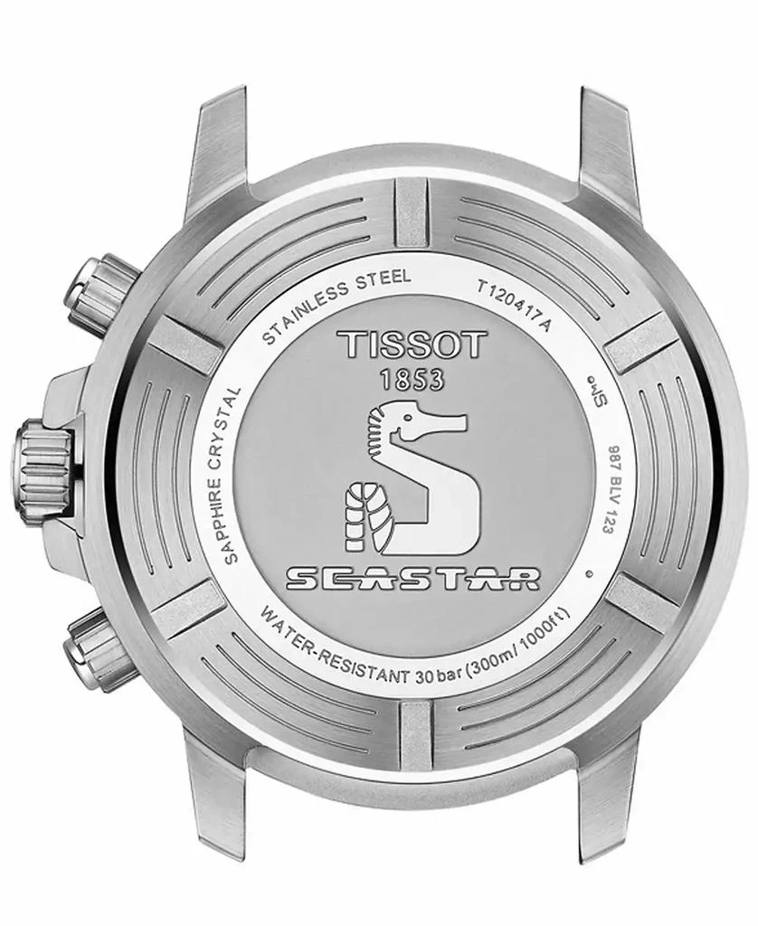 商品Tissot|Men's Swiss Chronograph Seastar 1000 Stainless Steel Bracelet Watch 46mm,价格¥4590,第3张图片详细描述