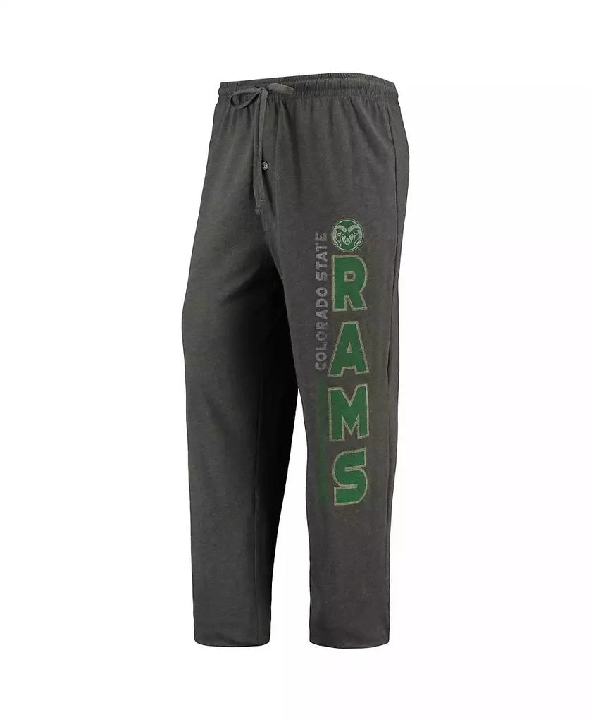 商品Concepts Sport|Men's Heathered Charcoal, Green Distressed Colorado State Rams Meter T-shirt and Pants Sleep Set,价格¥337,第2张图片详细描述