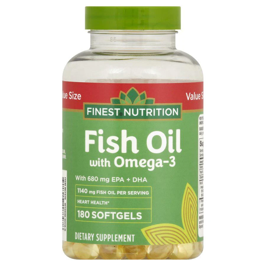 商品Finest Nutrition|Fish Oil 1200 mg Softgels,价格¥131,第1张图片