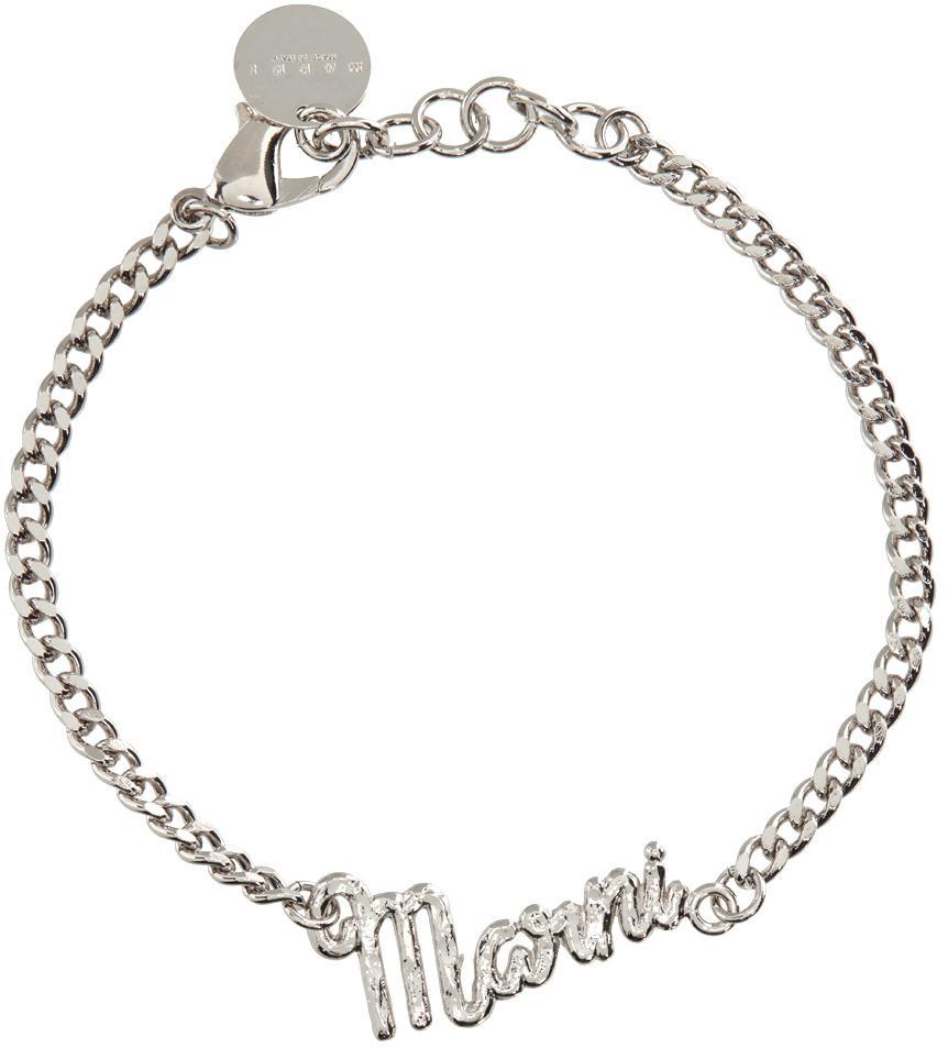 商品Marni|Silver Logo Bracelet,价格¥847,第4张图片详细描述