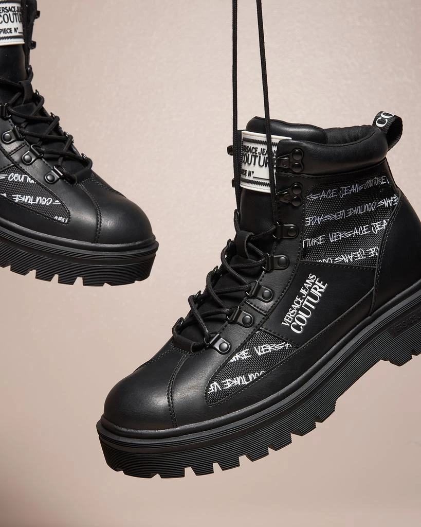 商品Versace|Men's Syrius Allover Logo Combat Boots,价格¥3256,第2张图片详细描述