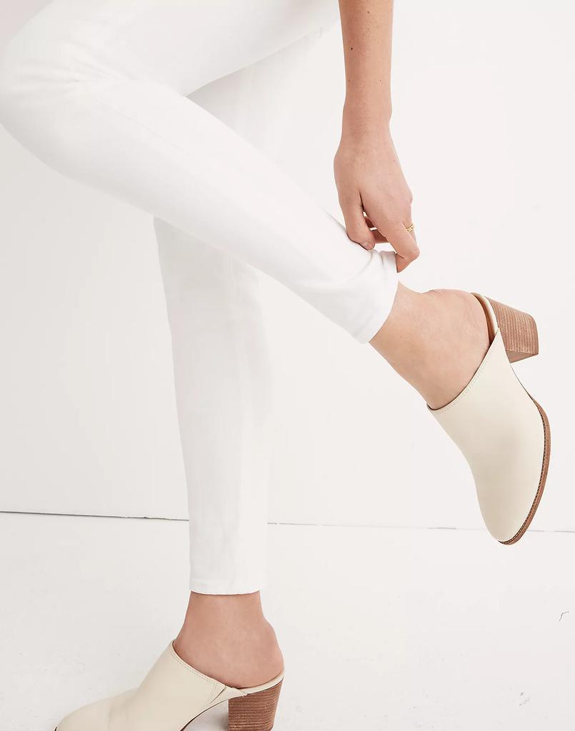 商品Madewell|Petite 9" Mid-Rise Skinny Jeans in Pure White,价格¥374,第6张图片详细描述