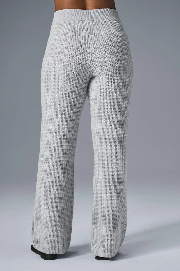 商品Alo|Cashmere High-Waist Plush Waffle Pant - Athletic Heather Grey,价格¥2616,第2张图片详细描述