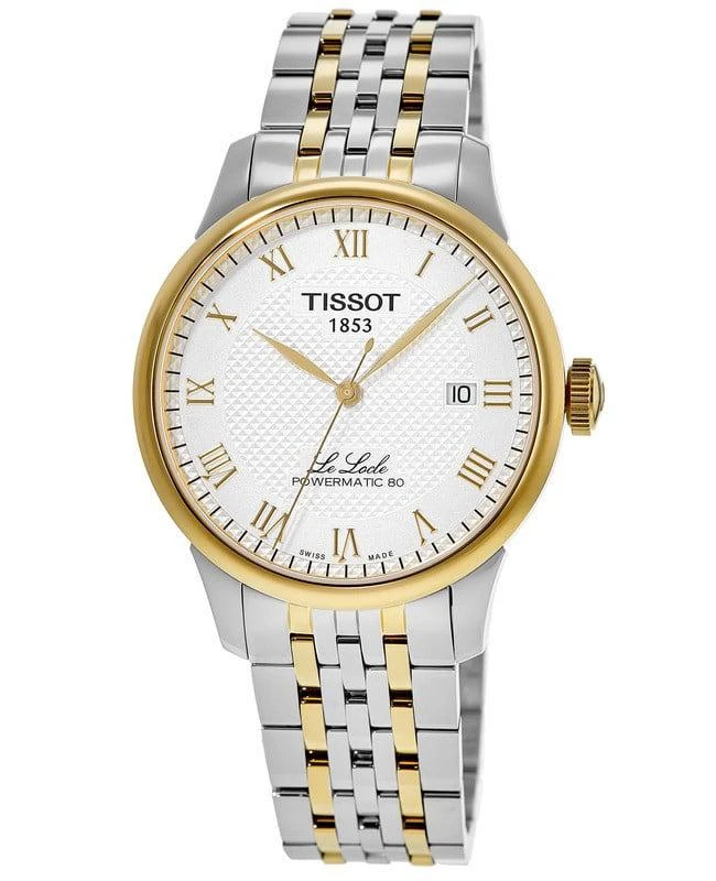 商品Tissot|Tissot Le Locle Powermatic 80 Silver Dial Two-Tone Steel Men's Watch T006.407.22.033.01,价格¥4568,第1张图片