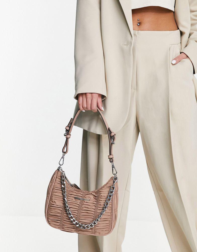 ALDO Love Planet Acera shoulder bag with chain detail in blush商品第3张图片规格展示