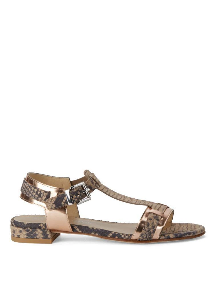 商品Stuart Weitzman|Embossed Leather Sandals,价格¥787,第5张图片详细描述