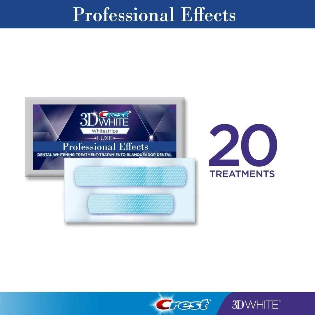 商品Crest|Crest 3D No Slip Whitestrips Professional Effects Teeth Whitening Kit 20 ea,价格¥396,第4张图片详细描述