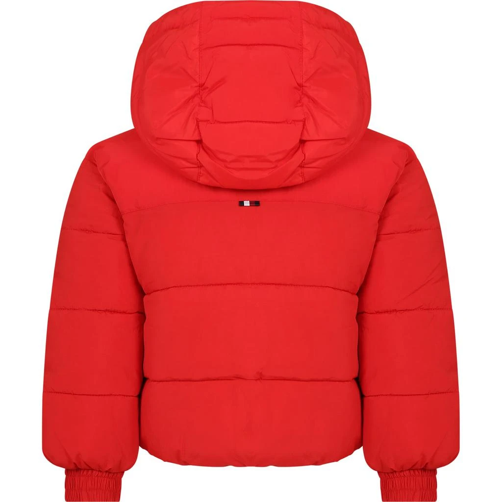 商品Tommy Hilfiger|Red Down Jacket For Girl With Logo,价格¥1457,第2张图片详细描述