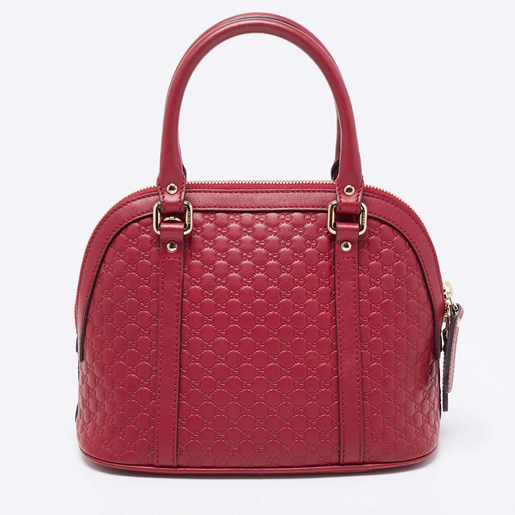 商品[二手商品] Gucci|Gucci Red Microguccissima Leather Mini Dome Bag,价格¥6059,第6张图片详细描述