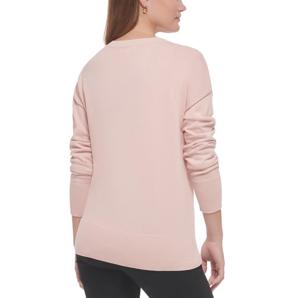 商品Calvin Klein|Women's Cotton V-Neck Sweater,价格¥218,第4张图片详细描述