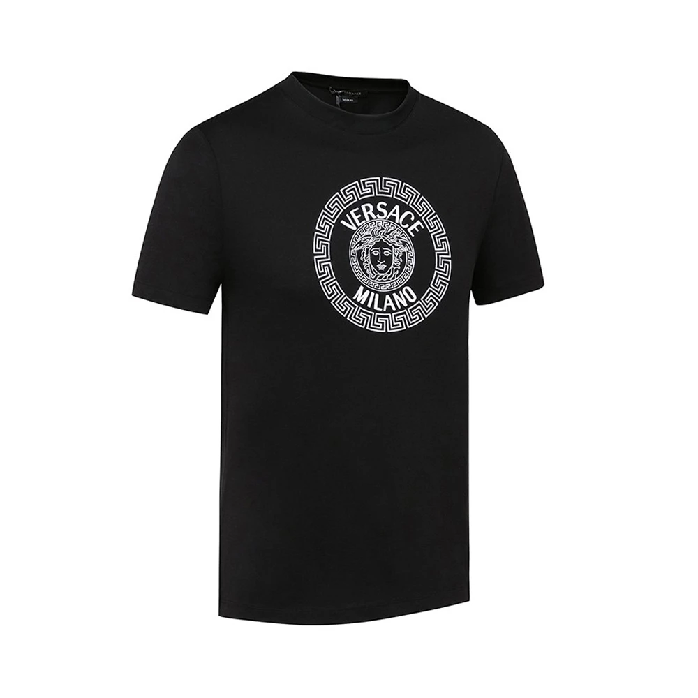 商品Versace|VERSACE 范思哲 男士黑色棉质美杜莎图案T恤 A85161-A228806-A2024,价格¥2102,第1张图片