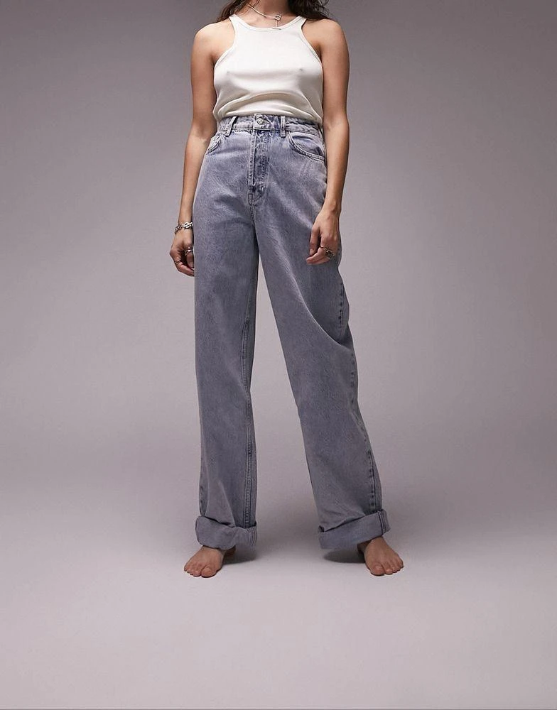 商品Topshop|Topshop oversized Mom jeans in bleach,价格¥164,第2张图片详细描述