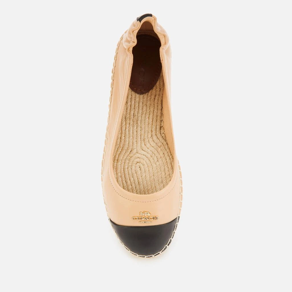 商品Coach|COACH WOMEN'S CAMRYN LEATHER ESPADRILLES - BLACK/BEACHWOOD,价格¥563,第3张图片详细描述