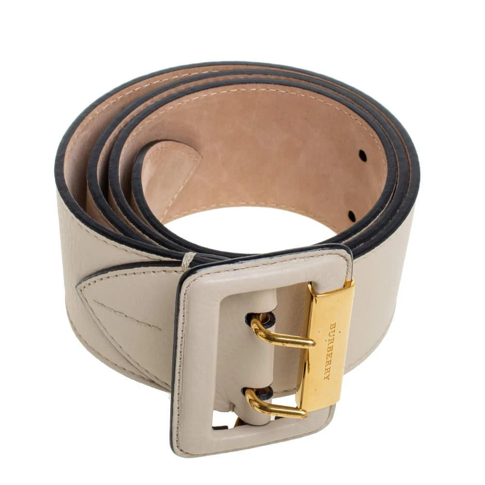 商品[二手商品] Burberry|Burberry Light Beige Leather Cecile Waist Belt 90CM,价格¥1261,第3张图片详细描述