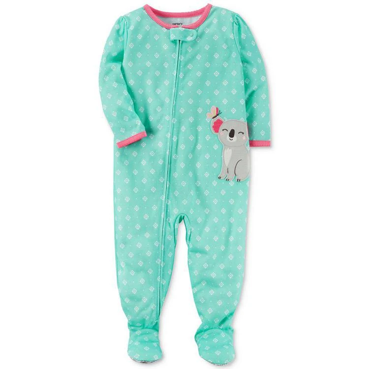 商品Carter's|1-Pc. Koala Footed Pajamas, Baby Girls (0-24 months),价格¥58,第1张图片