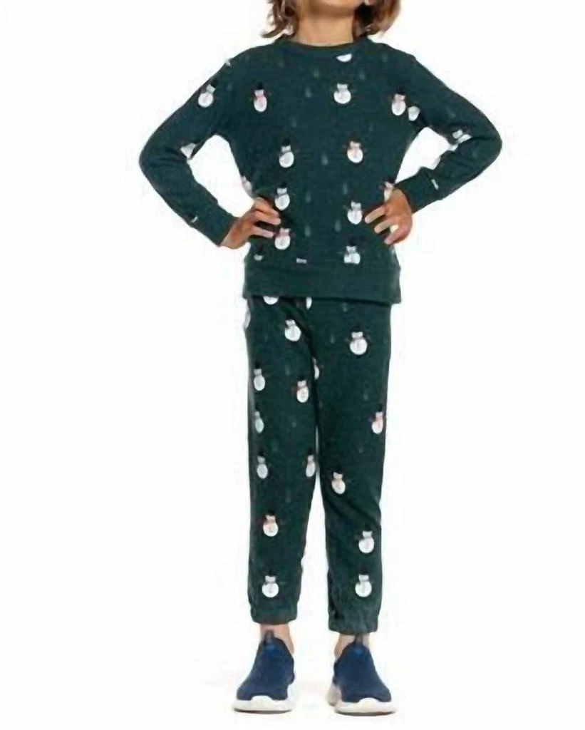 商品Chaser|Boys Bliss Knit Crew Neck Pullover in Holly/Dark Green,价格¥309,第3张图片详细描述