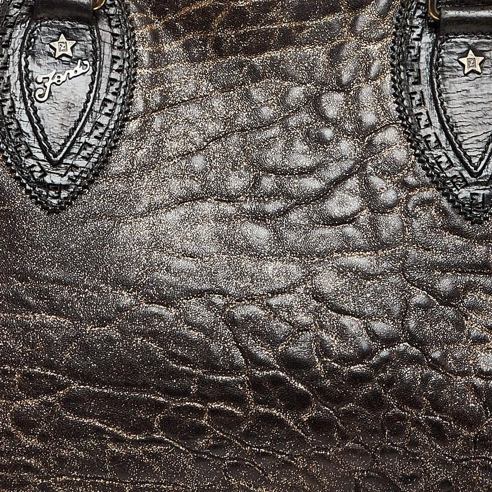 商品[二手商品] Fendi|Fendi Dark Brown Leather De Jour Media Crisp Satchel,价格¥1298,第5张图片详细描述