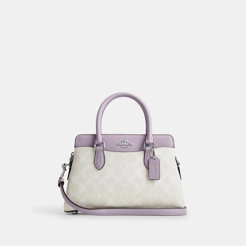 商品Coach|Coach Outlet Mini Darcie Carryall In Signature Canvas,价格¥1404,第2张图片详细描述