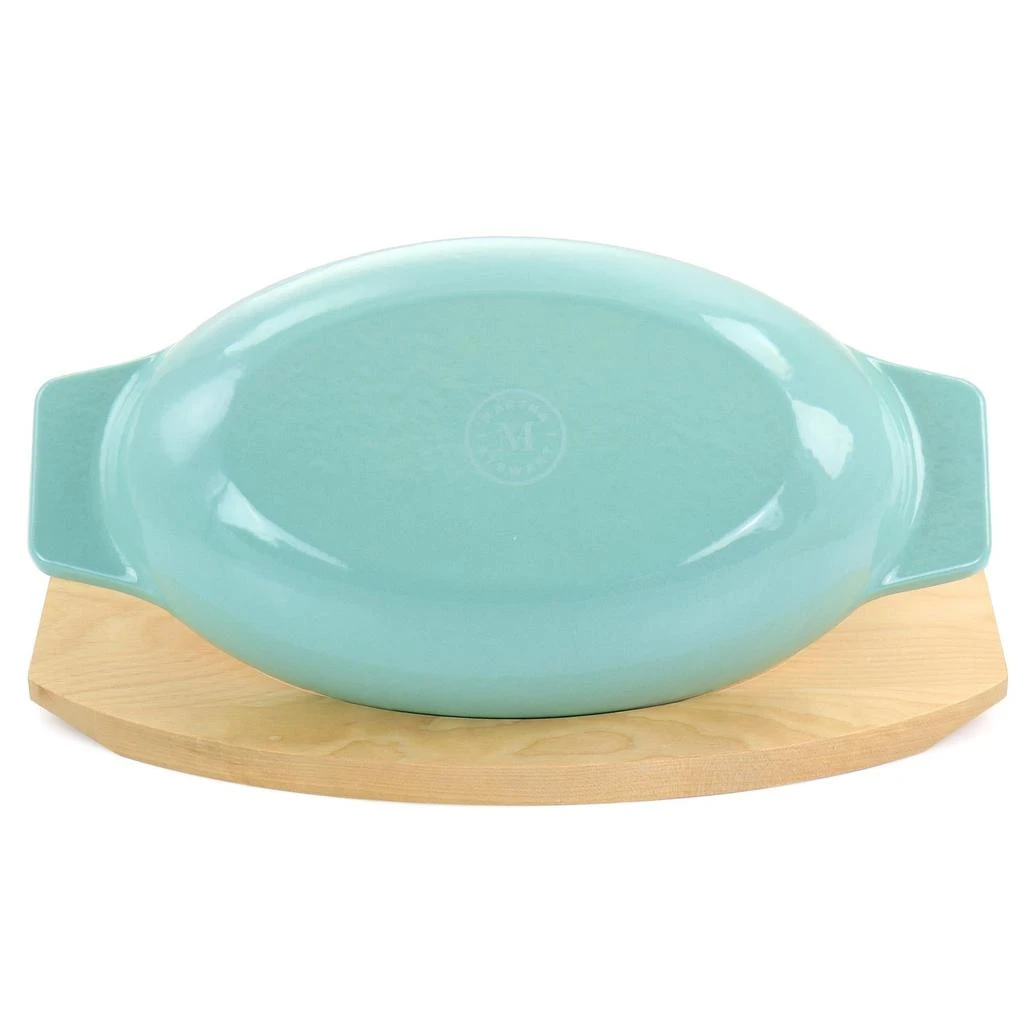 商品Martha Stewart|2Pc Enamel Casserole With Wood Trivet,价格¥317,第4张图片详细描述