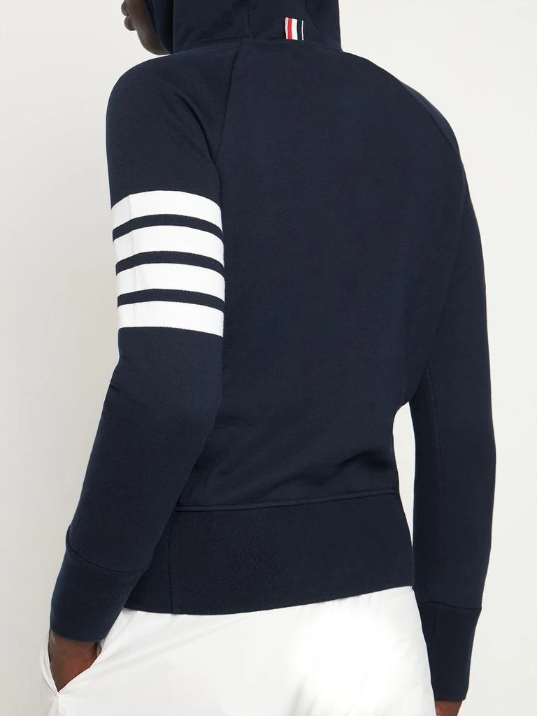 商品Thom Browne|Zip-up Stripes Cotton Sweatshirt Hoodie,价格¥6796,第2张图片详细描述