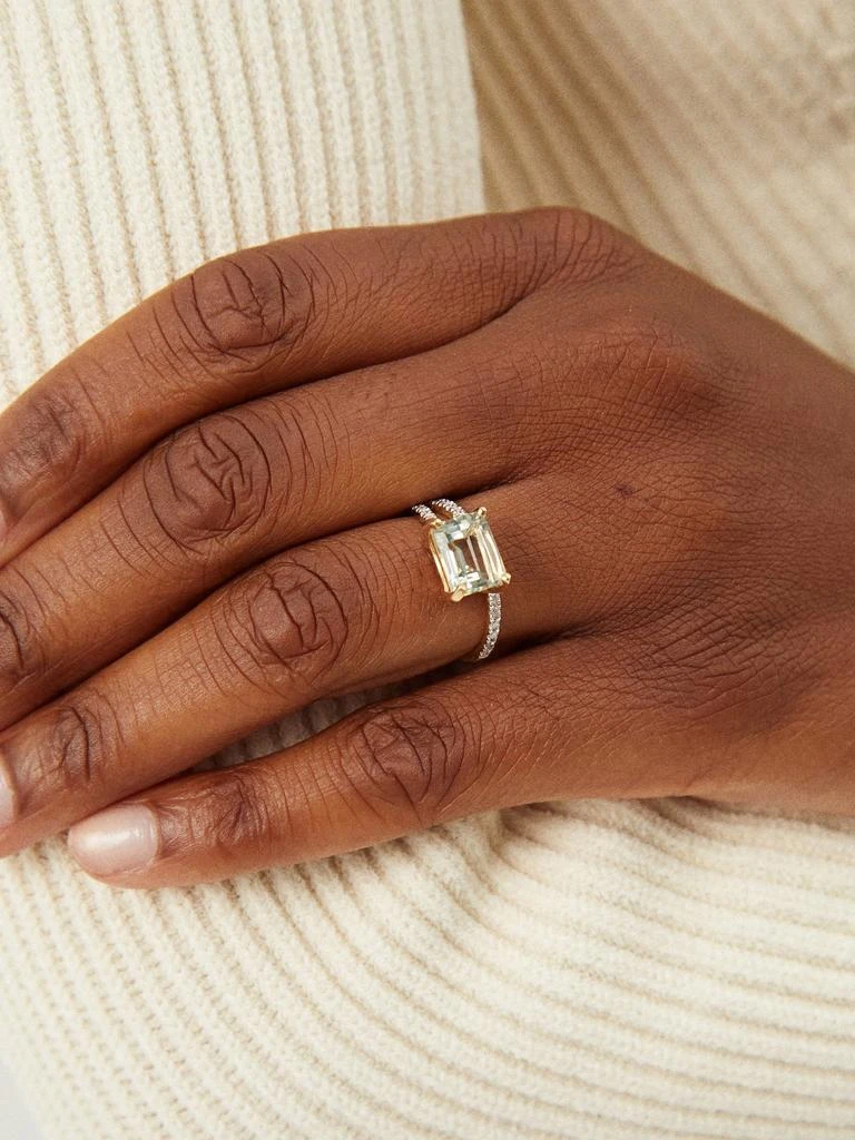 商品MATEO|Point of Focus diamond, amethyst & 14kt gold ring,价格¥15173,第1张图片