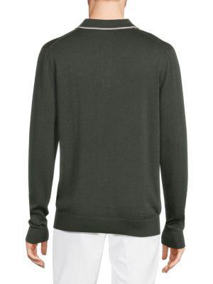 商品Saks Fifth Avenue|Tipped Long Sleeve Sweater Polo,价格¥375,第2张图片详细描述