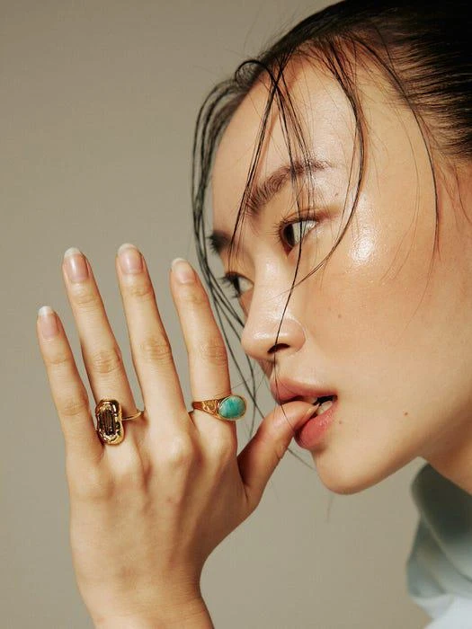 商品GUITBOL|GOLD SQUARE RING,价格¥765,第2张图片详细描述