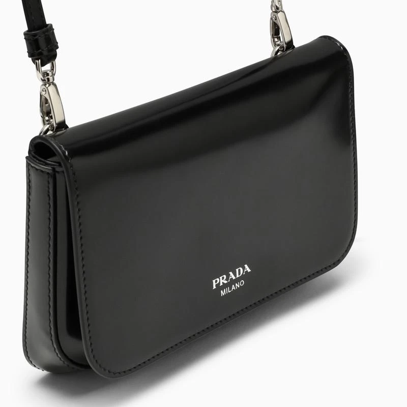 Black brushed leather shoulder bag 商品