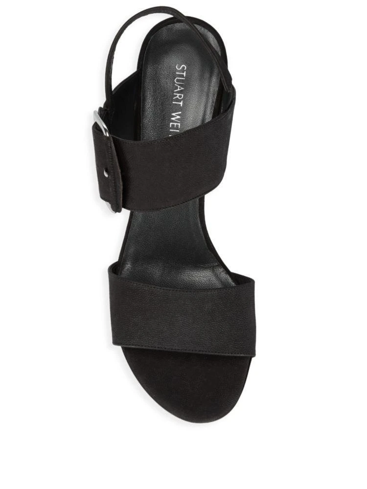 商品Stuart Weitzman|City Leather Ankle Strap Sandals,价格¥1026,第4张图片详细描述