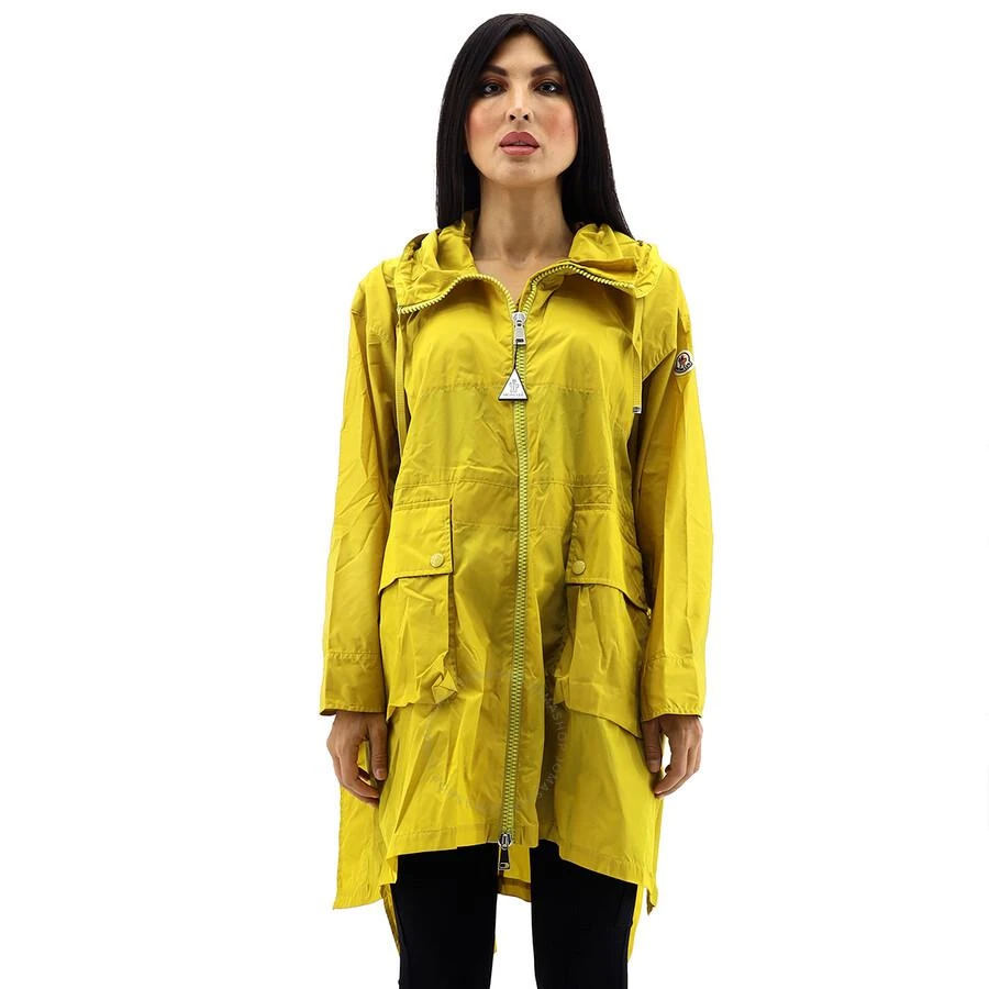 商品Moncler|Moncler Ladies Dark Yellow High-low Rain Coat, Brand Size 00 (XX-Small),价格¥3699,第1张图片