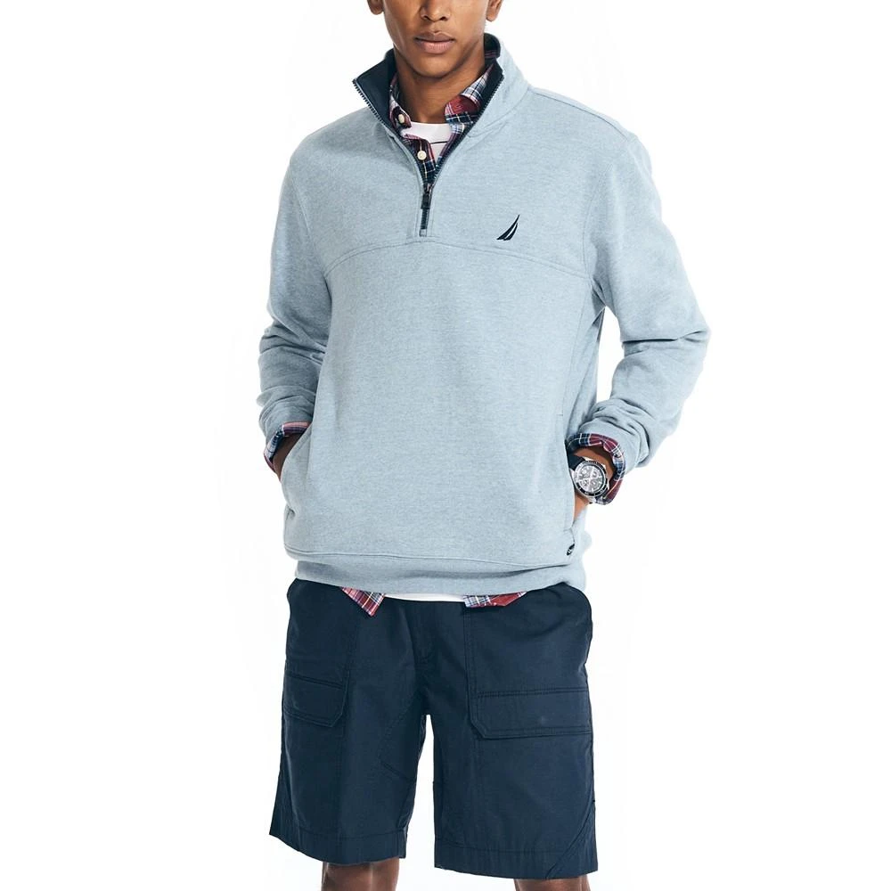 商品Nautica|Men's J-Class Classic-Fit Quarter Zip Fleece Sweatshirt,价格¥378,第1张图片